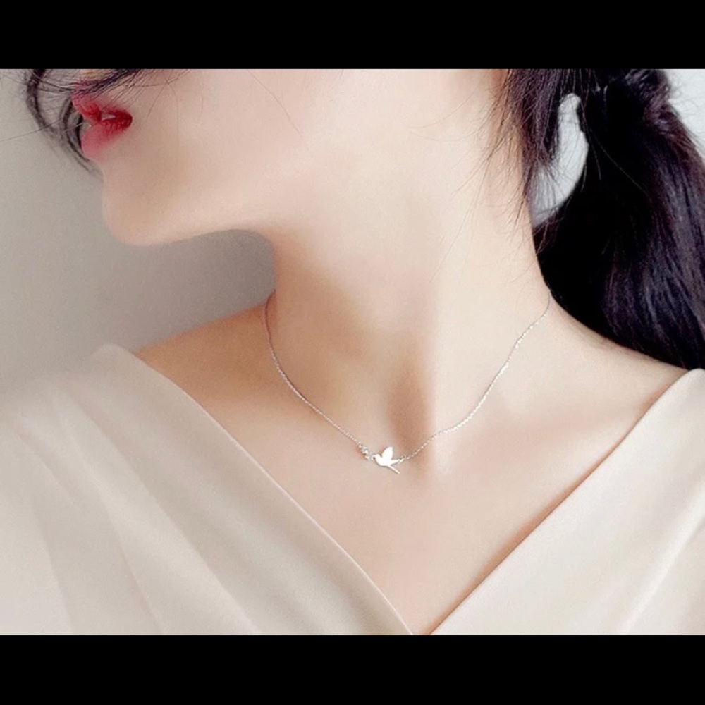 Bird choker sterling silver